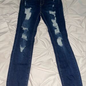 Distressed Blue Women's Jeans
